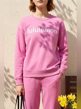lululemon athletica Pink Crewneck Sweatshirt